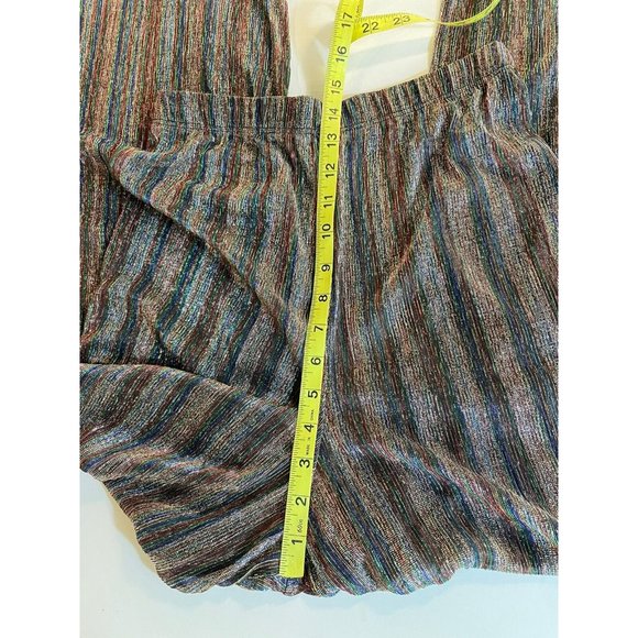 Topshop Pants Women Size 4-6 US Sheer Metallic Mesh Pull On Wide Leg Party Glam - Picture 9 of 11